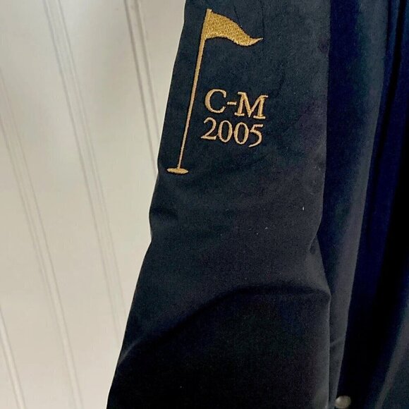 Dryjoys Footjoys Mens LG 1/2 Zip Snap Kangaroo Pocket Black Tan S/S Wind Shirt - Picture 6 of 16